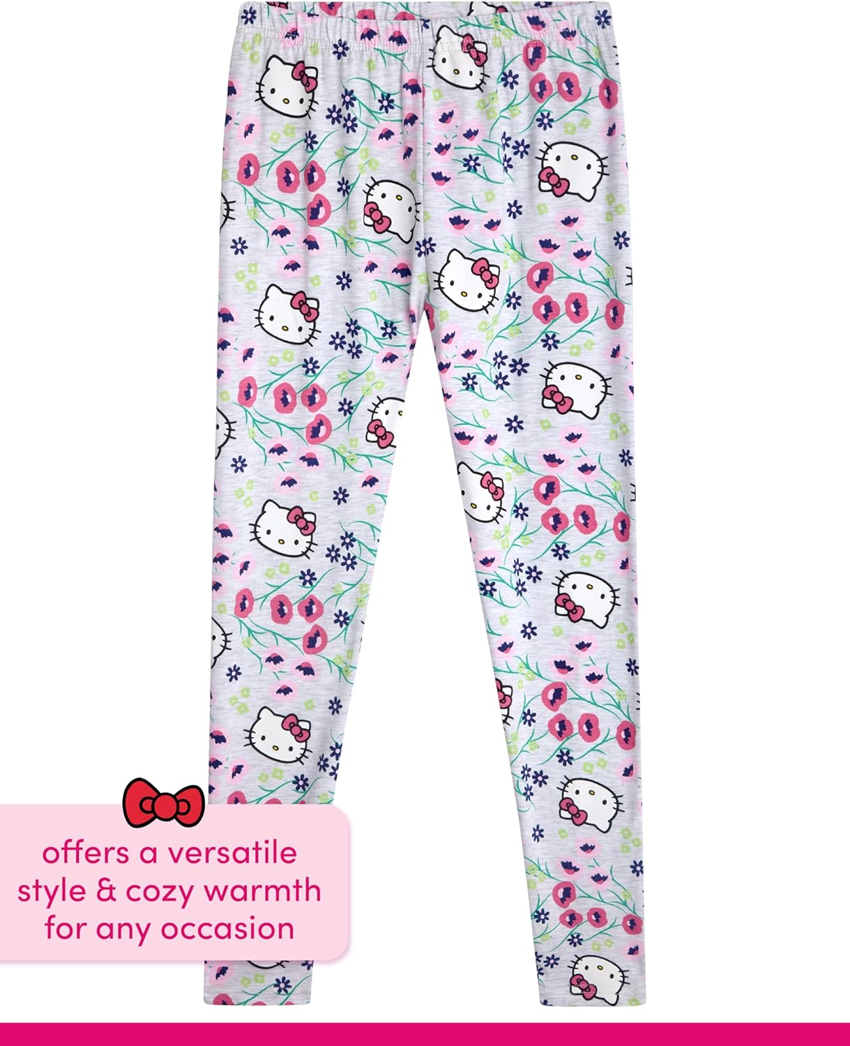 Hello Kitty Girls Legging Set - 2 Piece Printed T-Shirt and Cozy Matching Leggings for Girls (2T-12) - Image 6