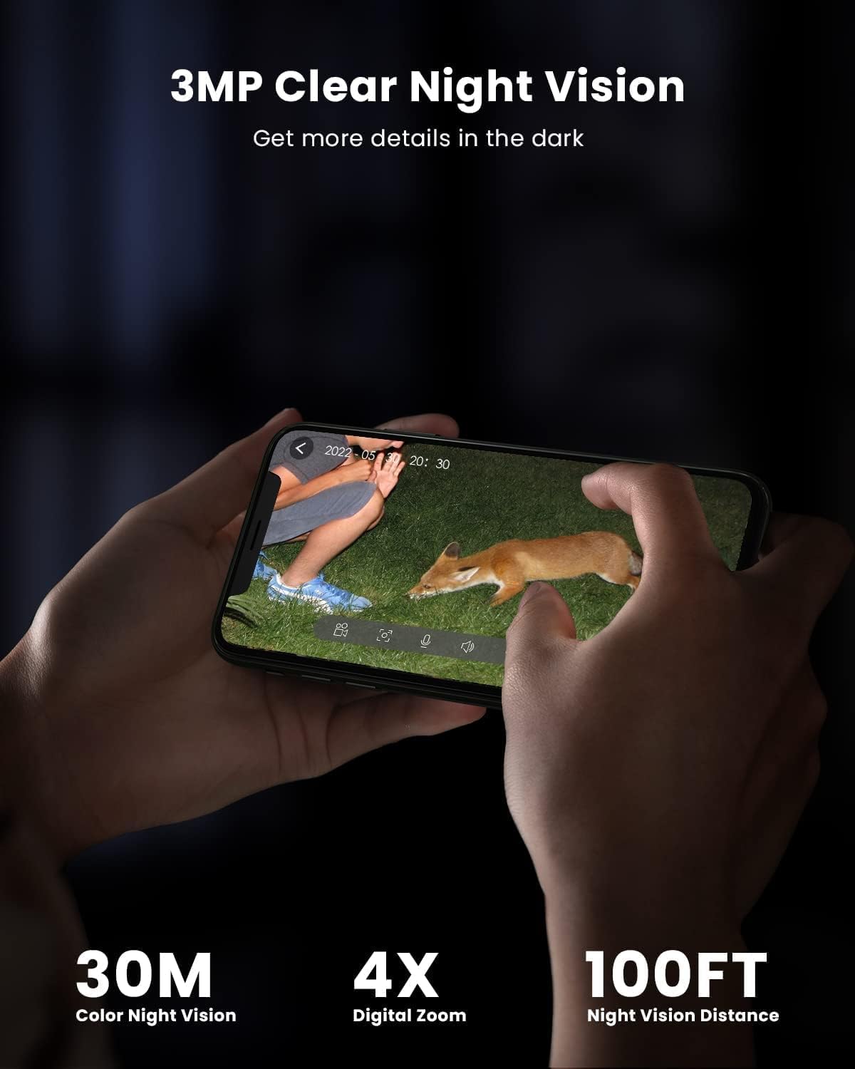 Security Cameras Wireless Outdoor, 2K Solar Security Camera System 360° PTZ with Spotlight & Siren, ieGeek 2.4Ghz Outdoor Security Cameras,Color Night Vision, Work with Alexa, PIR, 2-Way Talk, IP65 - Image 4