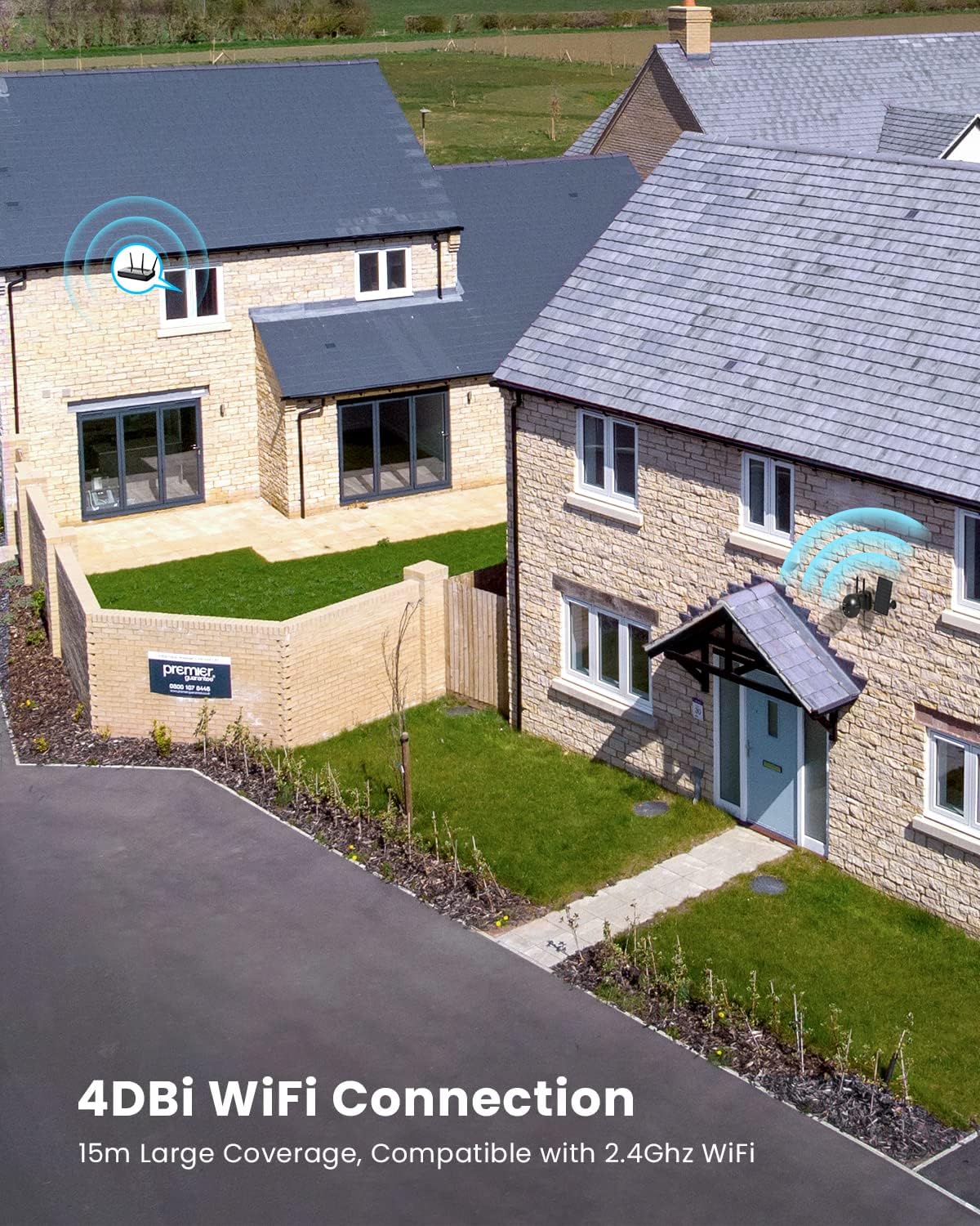 Security Cameras Wireless Outdoor, 2K Solar Security Camera System 360° PTZ with Spotlight & Siren, ieGeek 2.4Ghz Outdoor Security Cameras,Color Night Vision, Work with Alexa, PIR, 2-Way Talk, IP65 - Image 8