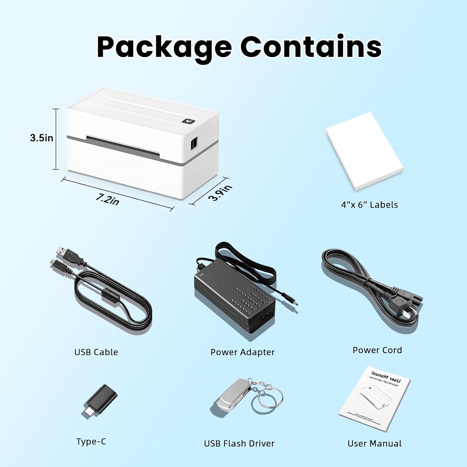 Bluetooth Thermal Label Printer, Wireless 4x6 Shipping Label Printers for Small Business, Compatible with Android&iOS and Windows, Address Label Printer for Amazon, Ebay, Shopify, Etsy, USPS - Image 7