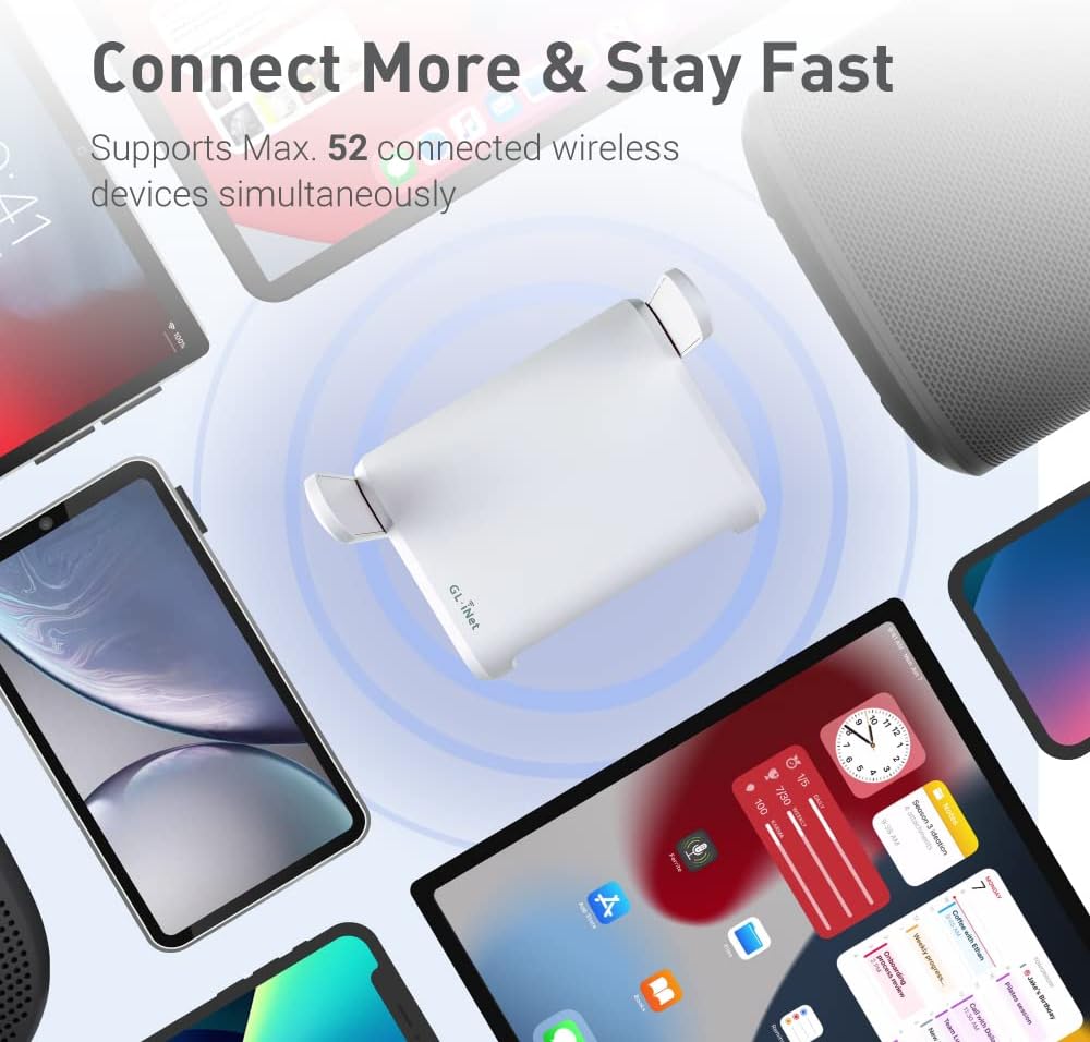 GL.iNet GL-SFT1200 (Opal) Portable WiFi Travel Router, Mini VPN Wireless Router for Fiber Optic Modem, Mobile Internet WiFi Repeater, Dual Band Openwrt Computer Routers, Home/Business/RV/Cruise - Image 3