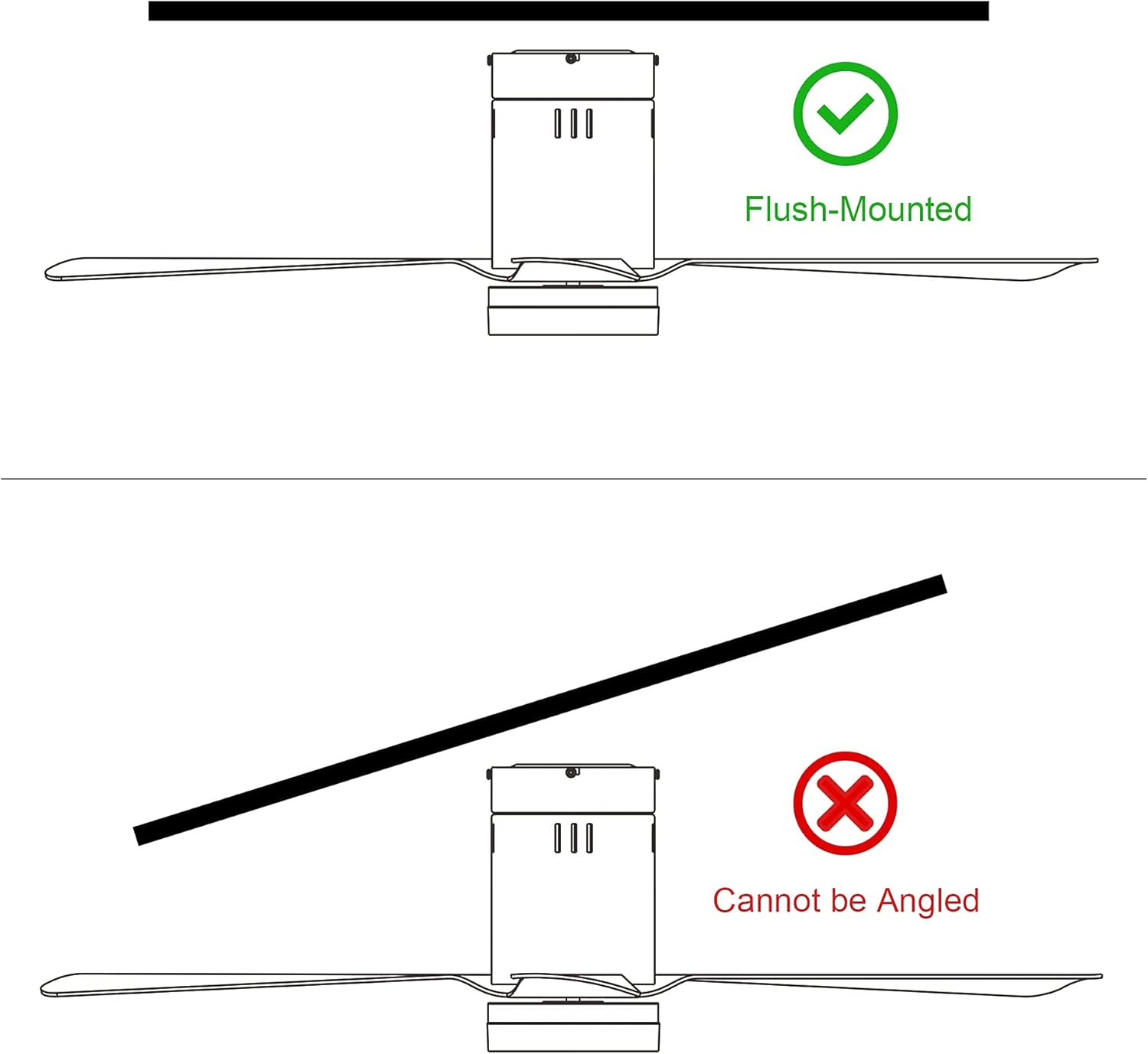 SMAAIR 52 Inch Smart Ceiling Fan with Lights and 10-speed DC Motor, Works with Remote Control/Alexa/Google Home/Siri, Dimmable LED Light (52 Inch, Creamy White) - Image 5