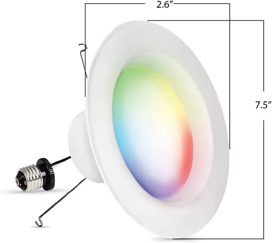 Feit Electric Smart Recessed Downlights, 5-6 Inch, Wi-Fi LED, Dimmable Color-Changing, 1000 Lumens, 11.1W (75W Equivalent), Voice & App Control, Daylight to Soft White, 50,000 Hour Lifespan - Image 8
