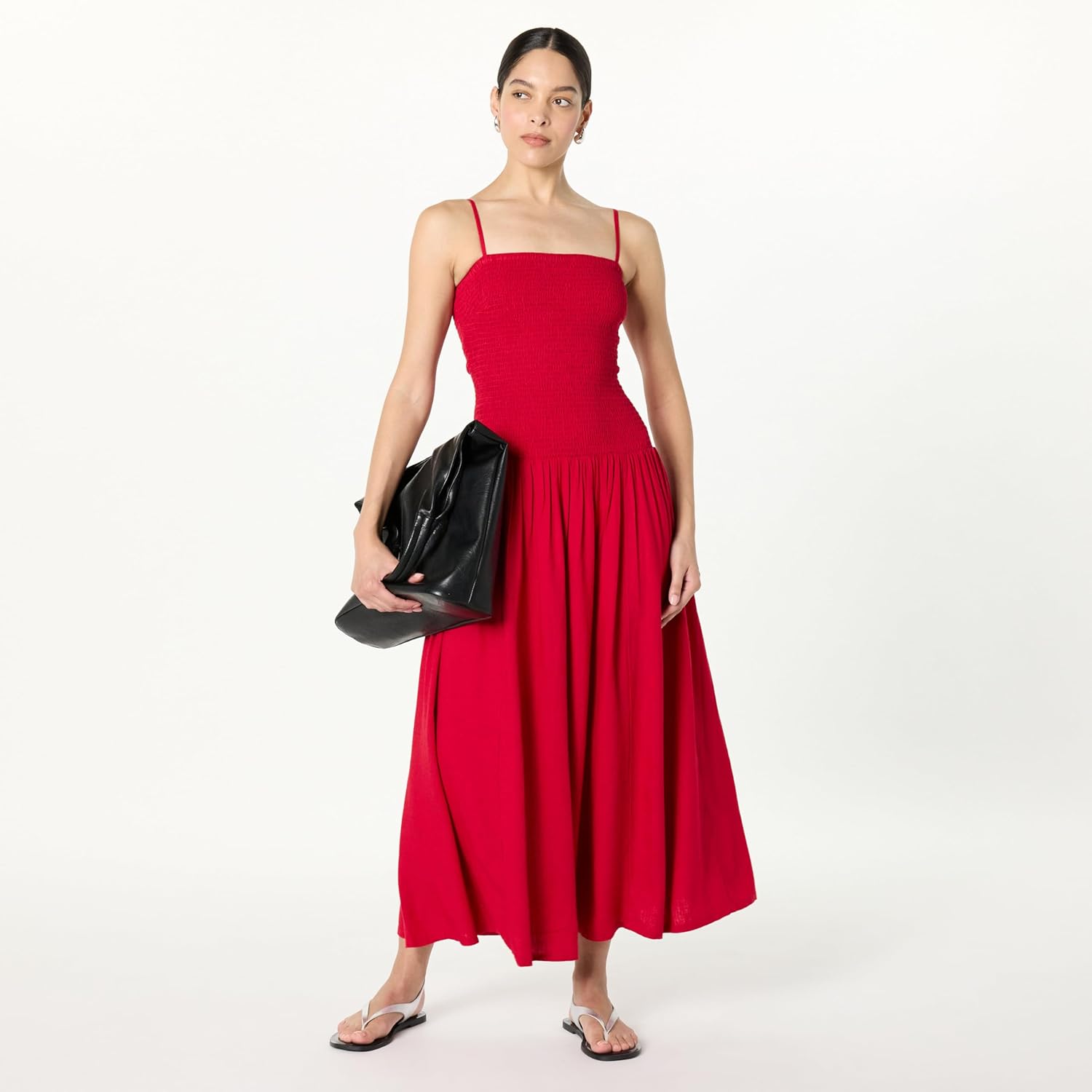 The Drop Women's Florencia Smocked Bodice Linen Maxi Dress - Image 4