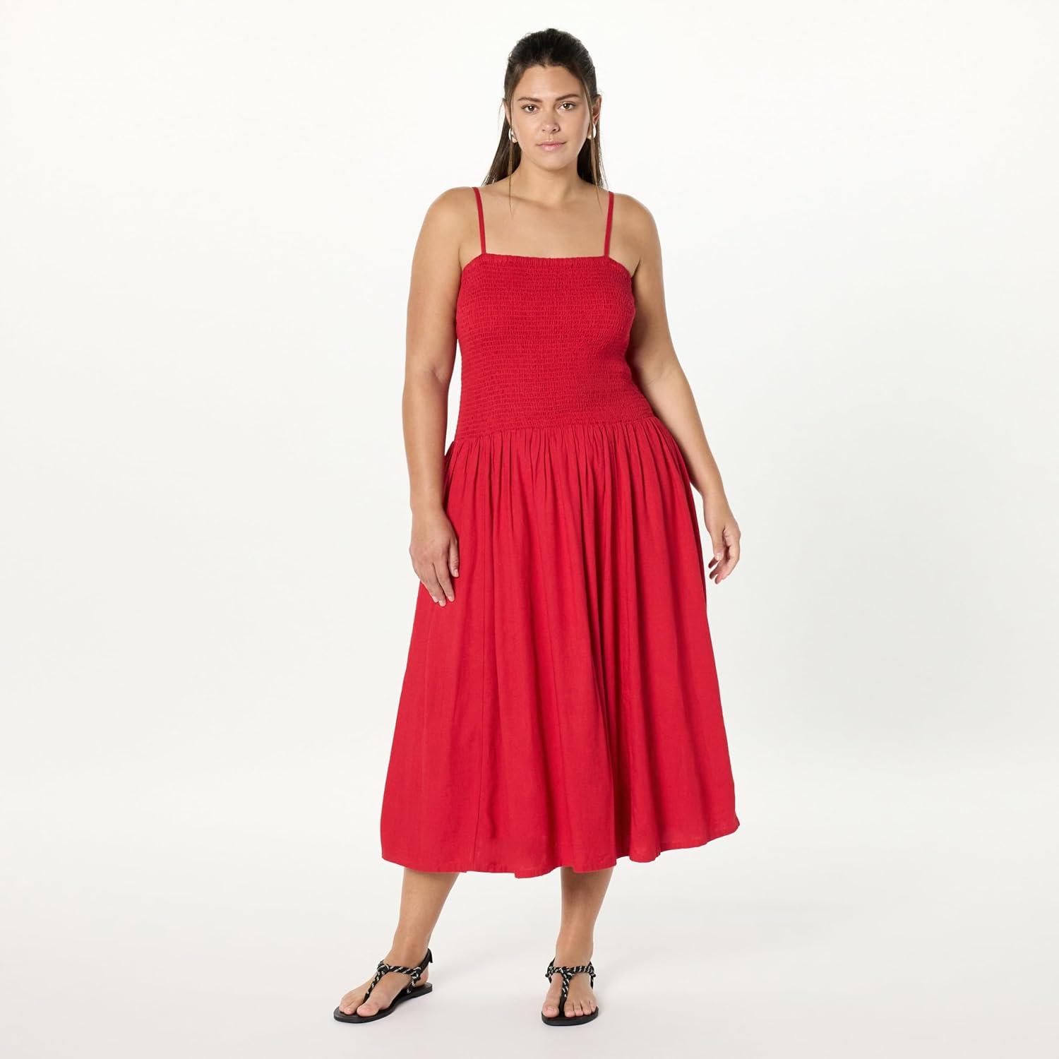 The Drop Women's Florencia Smocked Bodice Linen Maxi Dress - Image 5