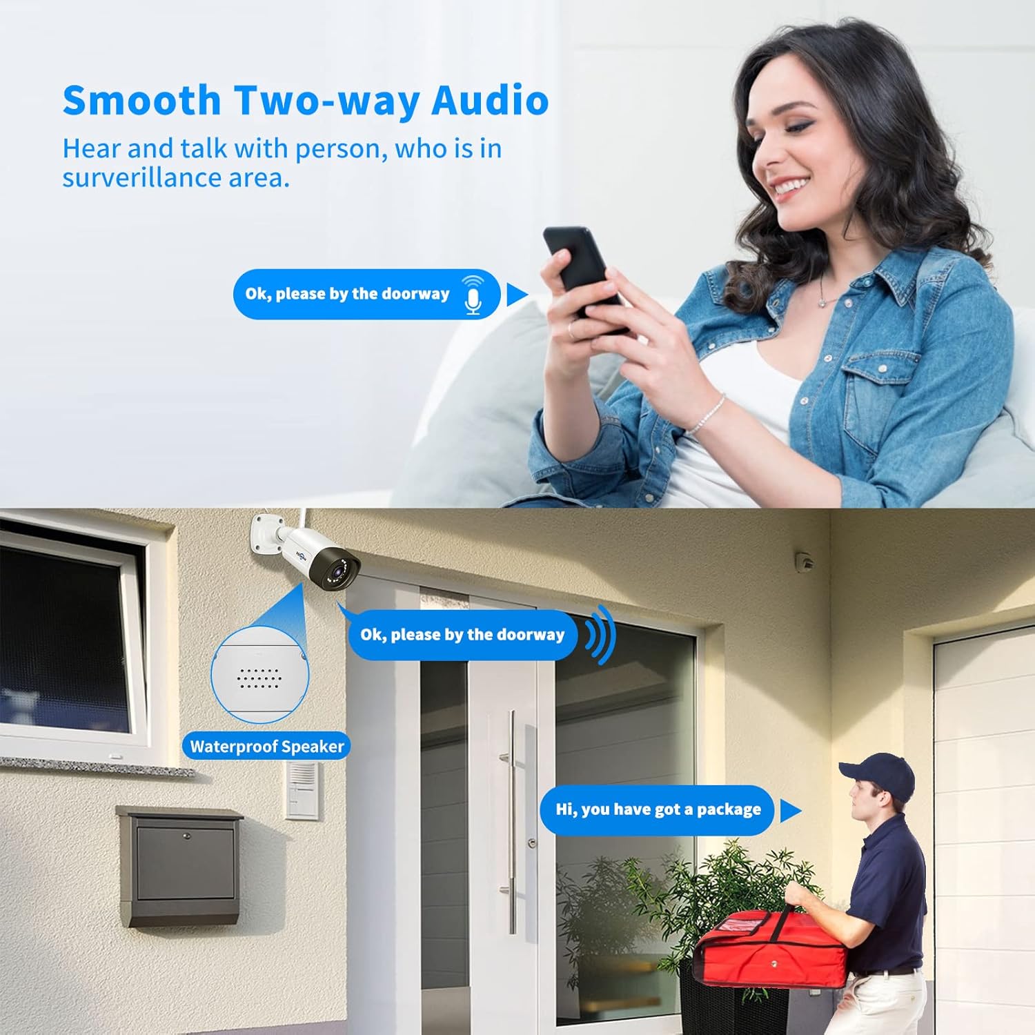 Hiseeu Security Cameras Wireless Outdoor System 5MP WiFi Security Camera IP66 Waterproof -Night Vision Motion Alert with 1TB Storage No Monthly Fees - Image 4