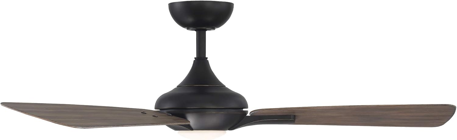 Mykonos Smart Indoor and Outdoor 3-Blade Ceiling Fan 52in Oil Rubbed Bronze Barn Wood with 2700K LED Light Kit and Remote Control worksworks with Alexa and iOS or Android App - Image 4