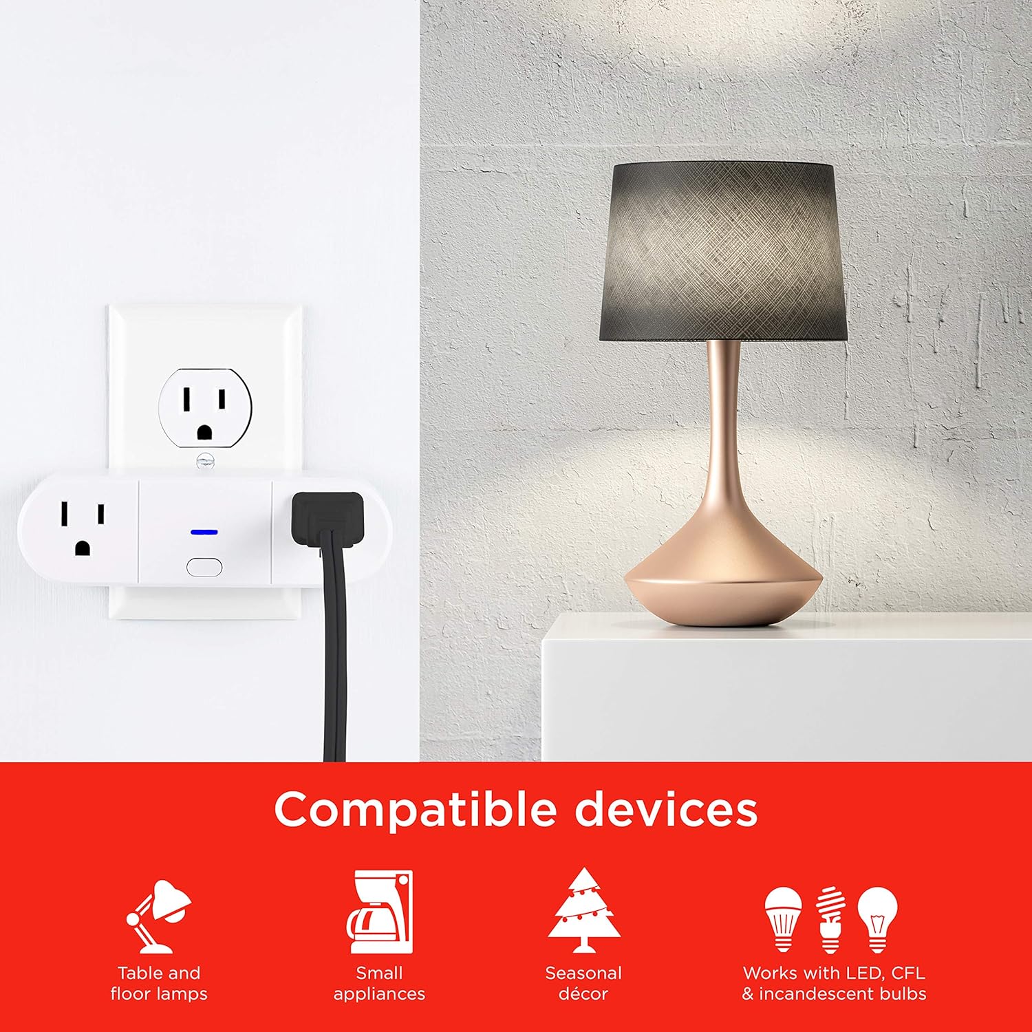 UltraPro Smart Plug WiFi Outlet, Smart Home, Smart Switch, Dual Smart Outlet, Works with Alexa, Echo & Google Home, No Hub Required, App Controlled, ETL Certified, Alexa Plug, 2 Pack, 51403 - Image 4