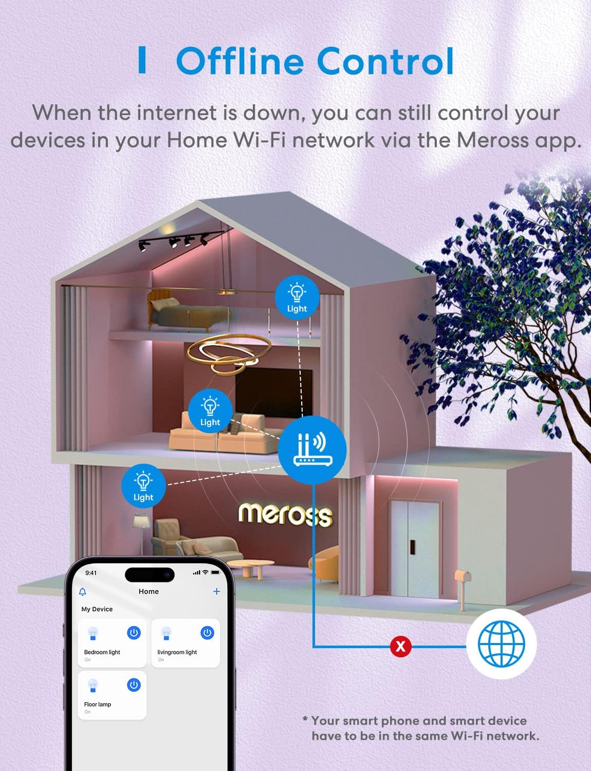 meross Smart RGBWW WiFi LED Bulbs, Apple HomeKit Compatible, 60W Equivalent, 900 Lumens, Multicolor, 4 Pack - Image 9