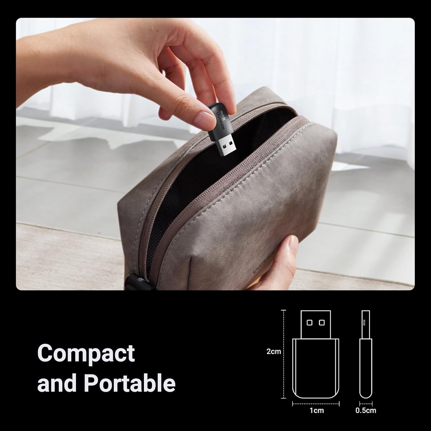 UGREEN WiFi Adapter for Desktop PC, AX900 USB WiFi 6 Adapter with 5GHz/2.4GHz Dual Band, Built-in Driver for Windows 10/11 - Image 7