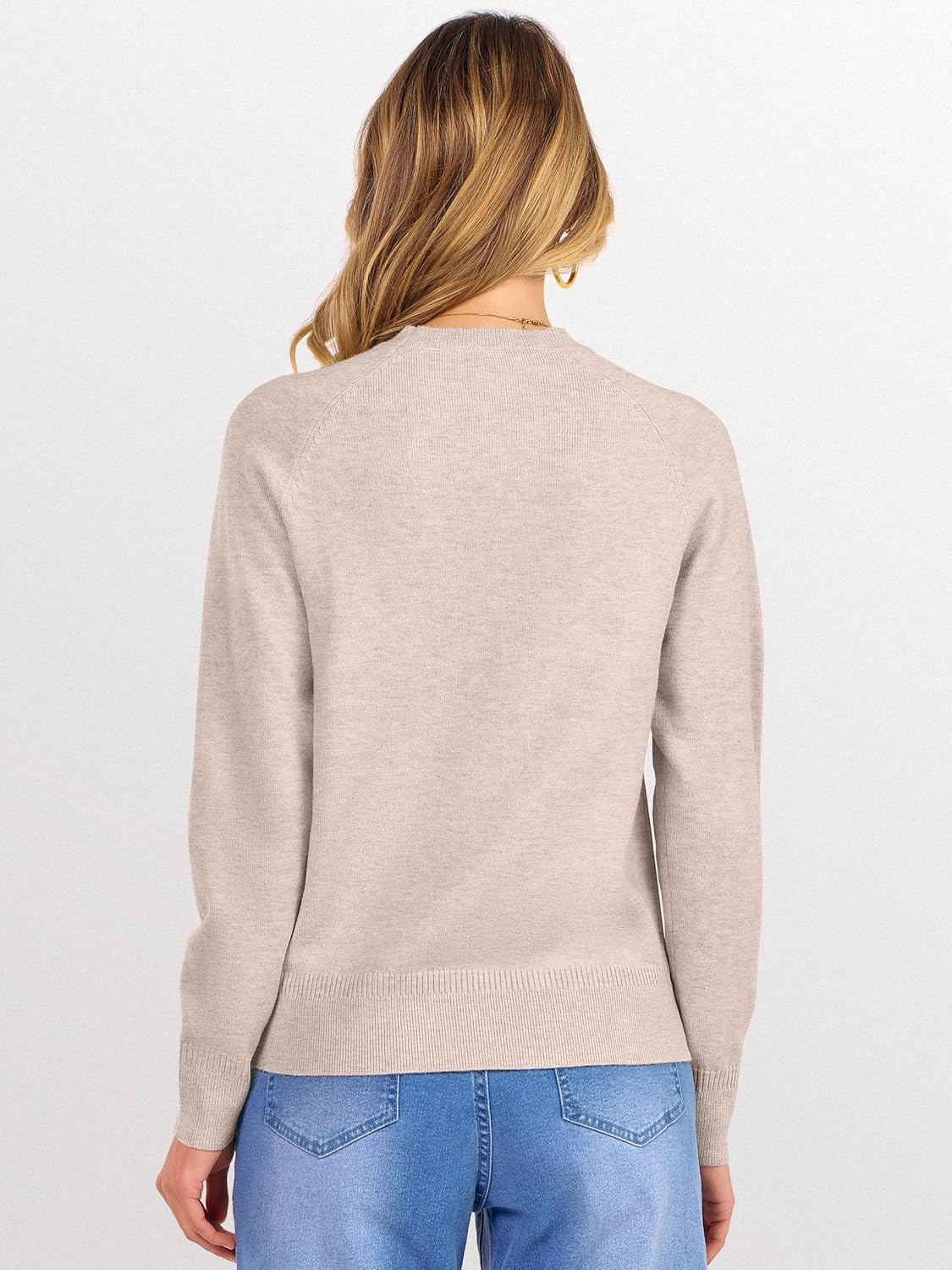 ANRABESS Sweaters for Women 2025 Long Sleeve Crewneck Loose Fit Lightweight Knit Basic Fall Sweater Outfits - Image 5