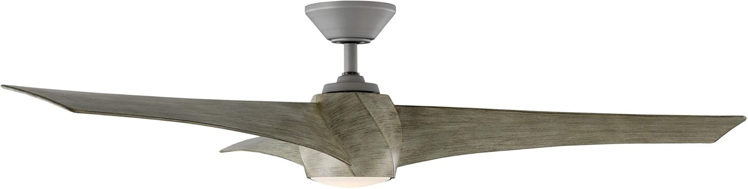 Twirl Smart Indoor and Outdoor 3-Blade Ceiling Fan 58in Graphite Weathered Wood 3000K LED Light Kit and Remote Control works with Alexa, Google Assistant, Samsung Things, and iOS or Android App - Image 3