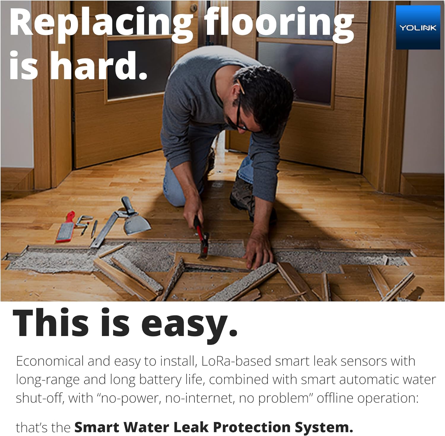 YoLink Smart Home Starter Kit: Security & Leak Detection Kit (Hub, Door Sensor, Water Leak Sensor, Plug Mini Compatible with Alexa, LoRa-Powered 1/4 Mile Range - Image 3