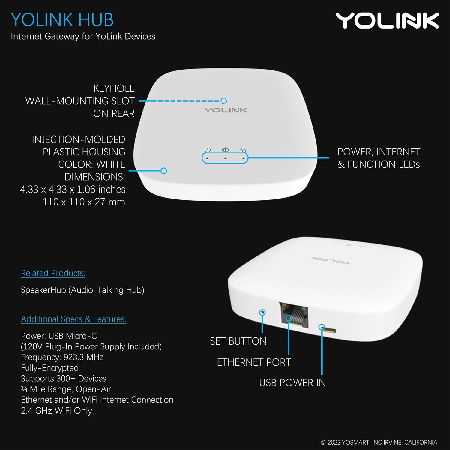 YoLink Smart Home Starter Kit: Security & Leak Detection Kit (Hub, Door Sensor, Water Leak Sensor, Plug Mini Compatible with Alexa, LoRa-Powered 1/4 Mile Range - Image 7