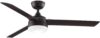 Fanimation Xeno Wet 3 Blade Ceiling Fan 14.54 Inch Tall and 56 Inch Wide with Dark Bronze Finish and Dark Bronze Blades