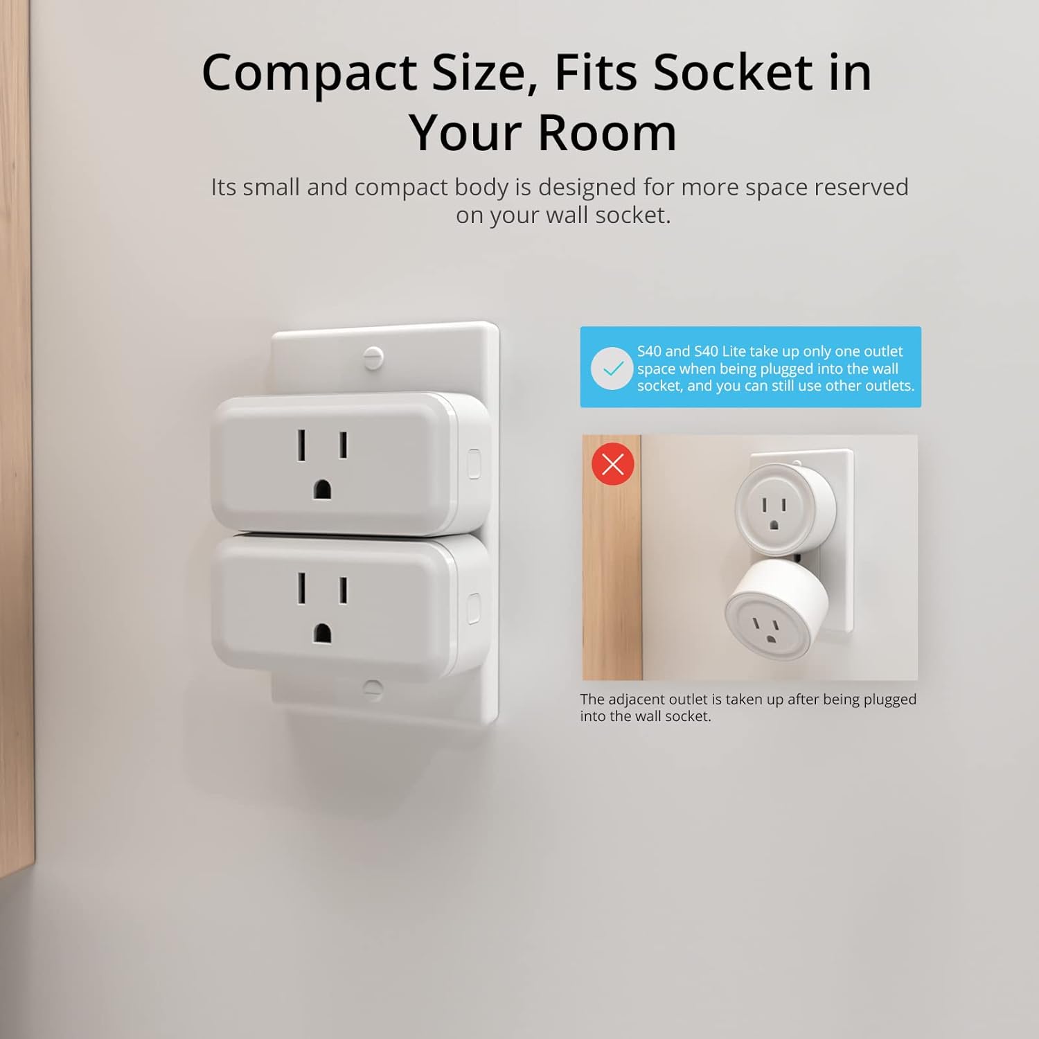 SONOFF S40 Lite 15A WiFi Smart Plug ETL Certified, Smart Socket Outlet Timer Switch, Compatible with Alexa & Google Home Assistant, IFTTT Supporting, No Hub Required -A Certified for Humans Device - Image 4