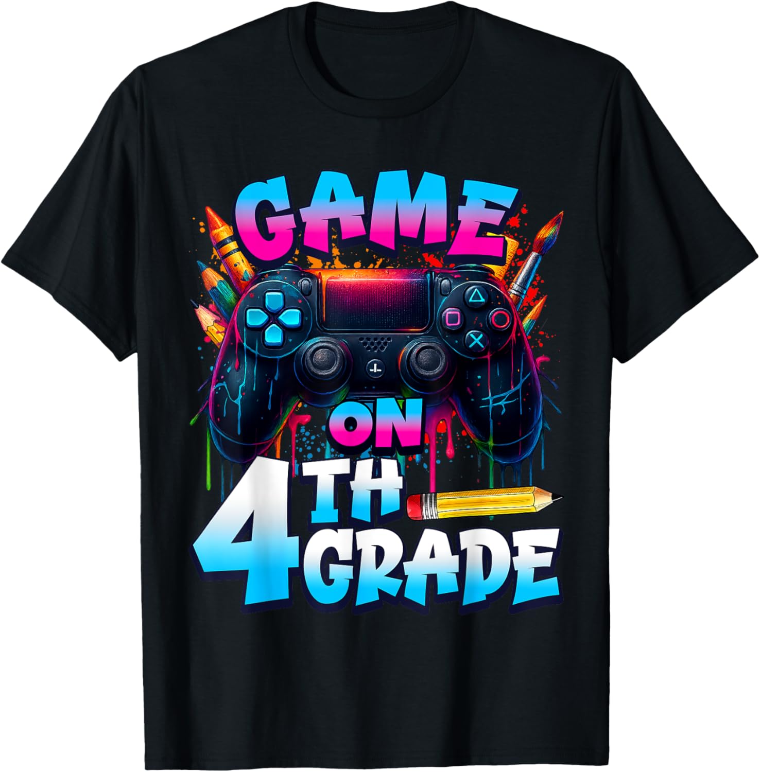 Controller Game On 4th Grade First Day Of School Boys Kids T-Shirt