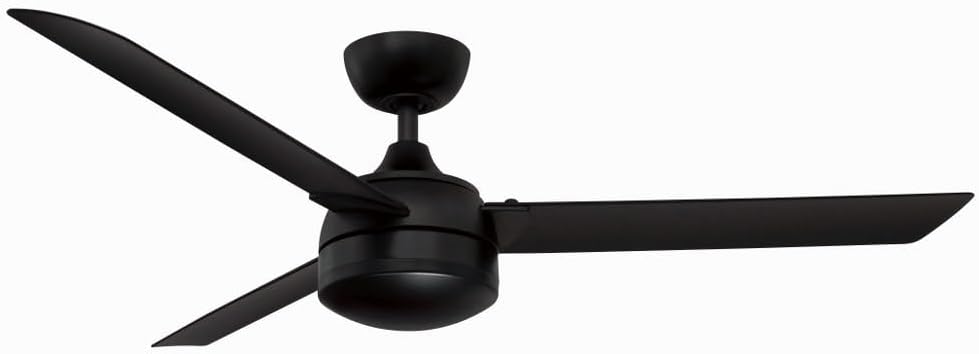 Fanimation Xeno Wet 3 Blade Ceiling Fan 14.54 Inch Tall and 56 Inch Wide with Black Finish and Black Blades - Image 2