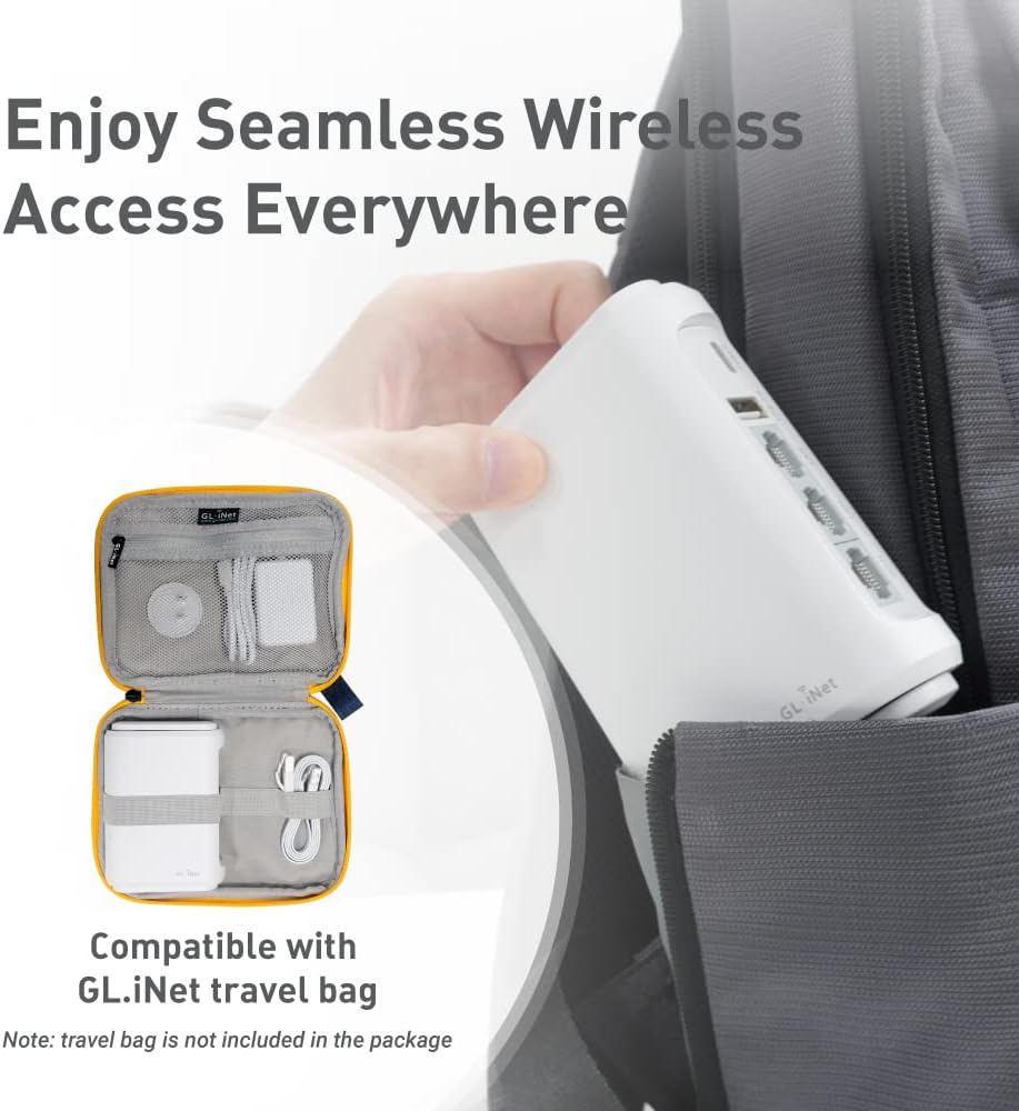GL.iNet GL-SFT1200 (Opal) Portable WiFi Travel Router, Mini VPN Wireless Router for Fiber Optic Modem, Mobile Internet WiFi Repeater, Dual Band Openwrt Computer Routers, Home/Business/RV/Cruise - Image 2