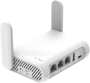 GL.iNet GL-SFT1200 (Opal) Portable WiFi Travel Router, Mini VPN Wireless Router for Fiber Optic Modem, Mobile Internet WiFi Repeater, Dual Band Openwrt Computer Routers, Home/Business/RV/Cruise