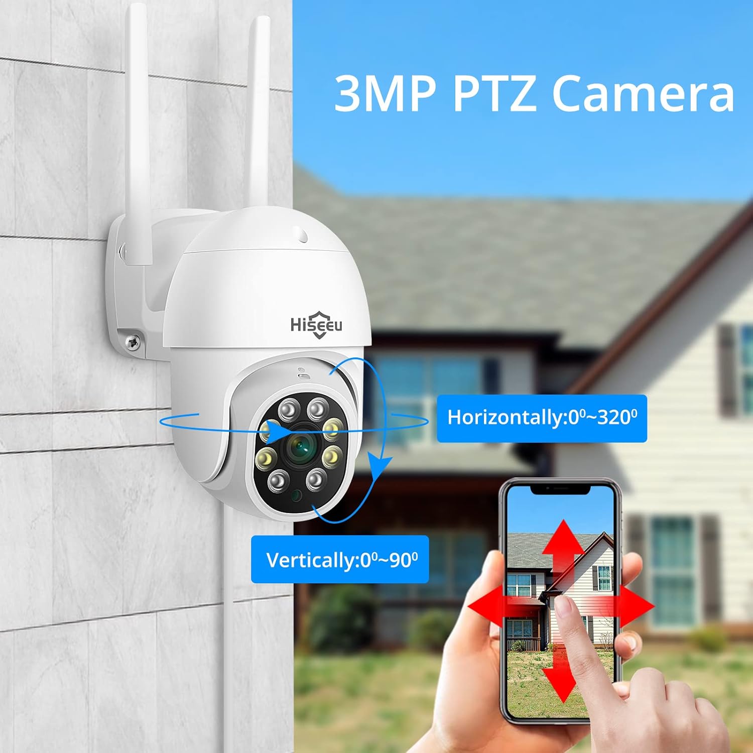 Hiseeu Security Cameras Wireless Outdoor System 5MP WiFi Security Camera IP66 Waterproof -Night Vision Motion Alert with 1TB Storage No Monthly Fees - Image 2