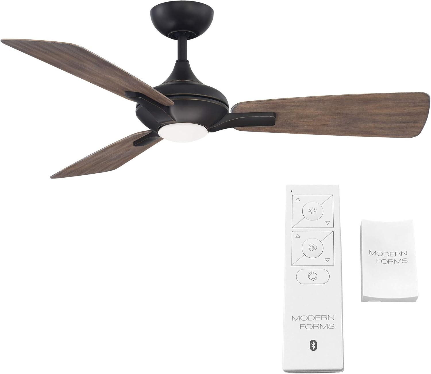Mykonos Smart Indoor and Outdoor 3-Blade Ceiling Fan 52in Oil Rubbed Bronze Barn Wood with 2700K LED Light Kit and Remote Control worksworks with Alexa and iOS or Android App - Image 2