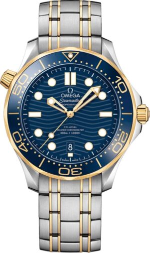 Omega Seamaster Sedna Blue Dial Steel and 18kt Yellow Gold Watch 210.20.42.20.03.001