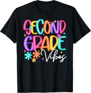 Preppy Second Grade Vibes Back to School 2nd Grade Girl Kid T-Shirt