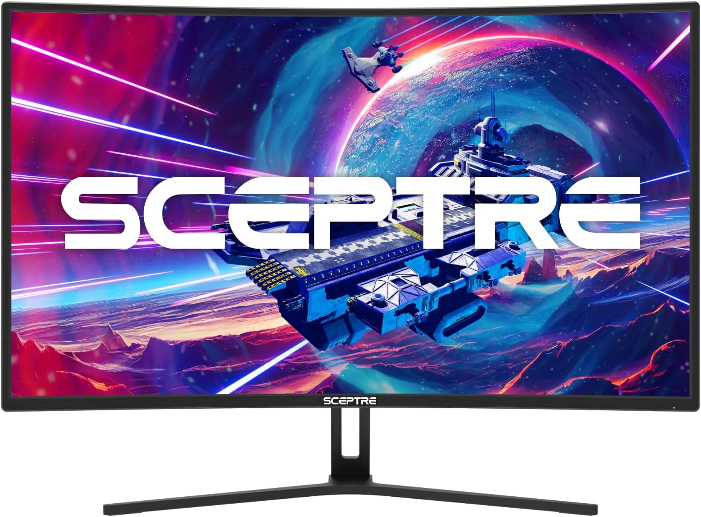 Sceptre 32-inch Curved Gaming Monitor Overdrive up to 240Hz DisplayPort 165Hz 144Hz HDMI AMD FreeSync Build-in Speakers, Machine Black (C325B-185RD) - Image 2