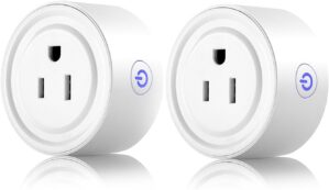 Smart Plug 2 Pack Wi-Fi Enabled Mini Smart Socket Compatible with Amazon Alexa Google Home, Remote Control Outlet with Timing Function