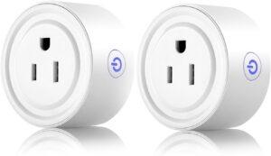 Smart Plug 2 Pack Wi-Fi Enabled Mini Smart Socket Compatible with Amazon Alexa Google Home, Remote Control Outlet with Timing Function