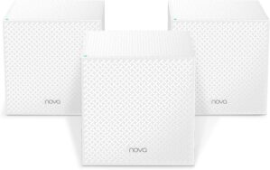 Tenda Nova Mesh WiFi System MW12 - Covers up to 6000 sq.ft - Tri-Band AC2100 Whole Home WiFi Mesh System - Gigabit Mesh Router for 100+ Devices - Dual-Band Mesh Network - 3 Gigabit Ports - 3-Pack