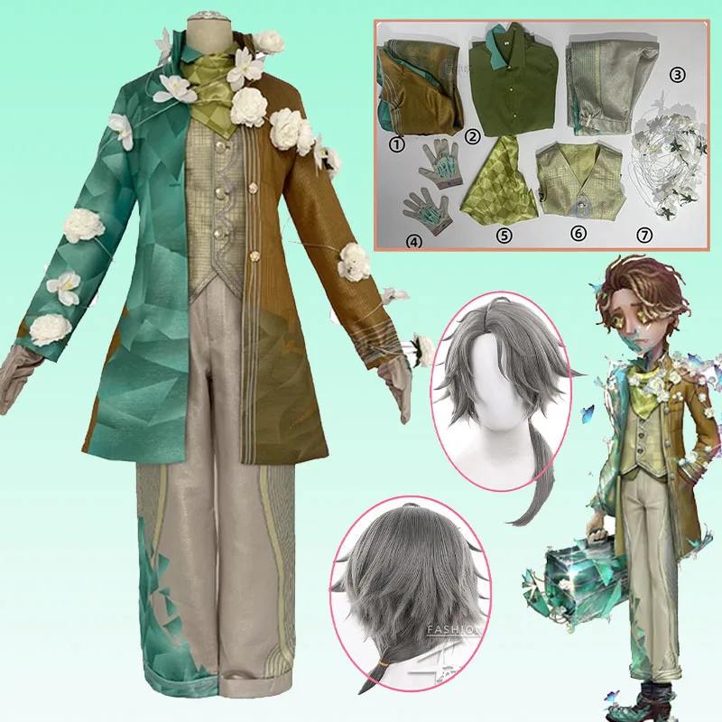 Aesop Carl Cosplay Costume Game Identity V Embalmer Cosplay Suit Party Clothing Halloween Carnival Uniforms for Man Suits