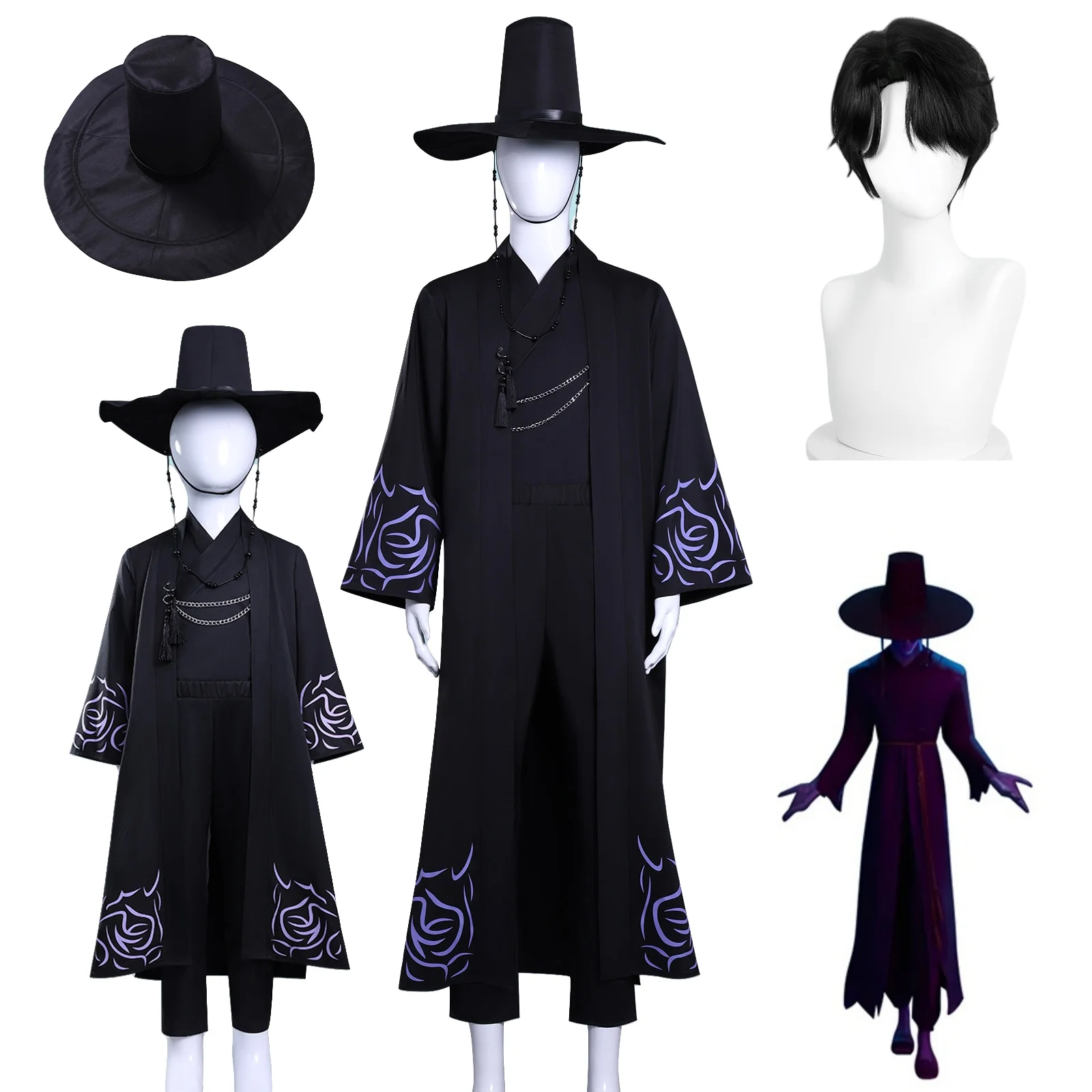 Anime KPop Saja Boys Jinu Cosplay Costume Wig Men Woman Christmas Halloween Party Clothing Hat