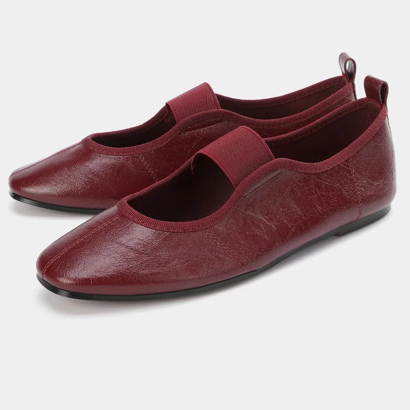 Brand Round Toe Mary Jane Shoes Women Comfort Shallow Casual Shoes Female Footwear Mules Concise Elegant Ballet Flats Ladies