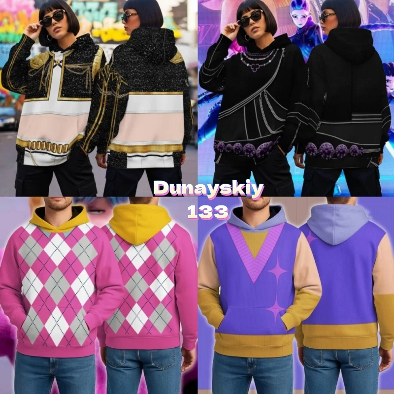 Demon Hunter Saja Boys Jinu Abby Baby Mystery Cosplay Vest Tops Kpop Fantasia Clothing Ideal for Halloween Party Roleplay Suits