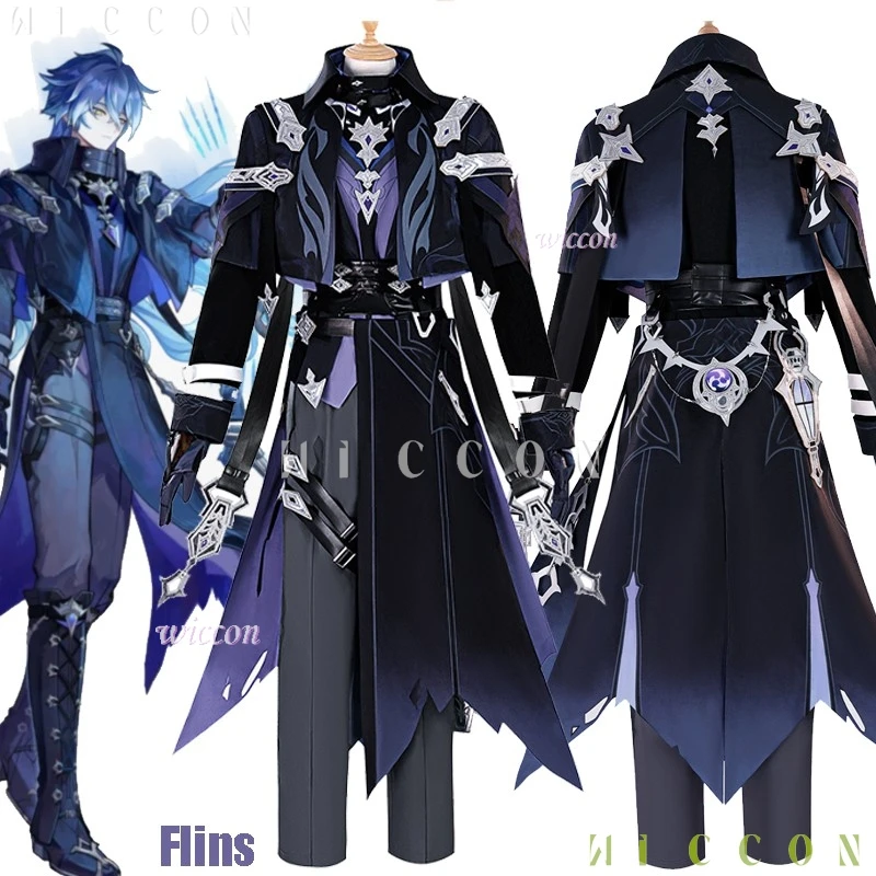 disfraz adulto Halloween Genshin Impact Kyryll Chudomirovich Flins Cosplay Costume Wig Boots Game Clothing Adult Men Halloween O
