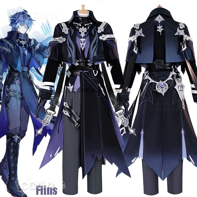 disfraz Halloween Costumes Genshin Impact Kyryll Chudomirovich Flins Cosplay Wig Boots Game Clothing Adult Men mujer