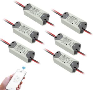 eMylo WiFi Relay Switch Wireless Light Remote Control Module for Smart Home Automation Compatible with Alexa 6 Packs