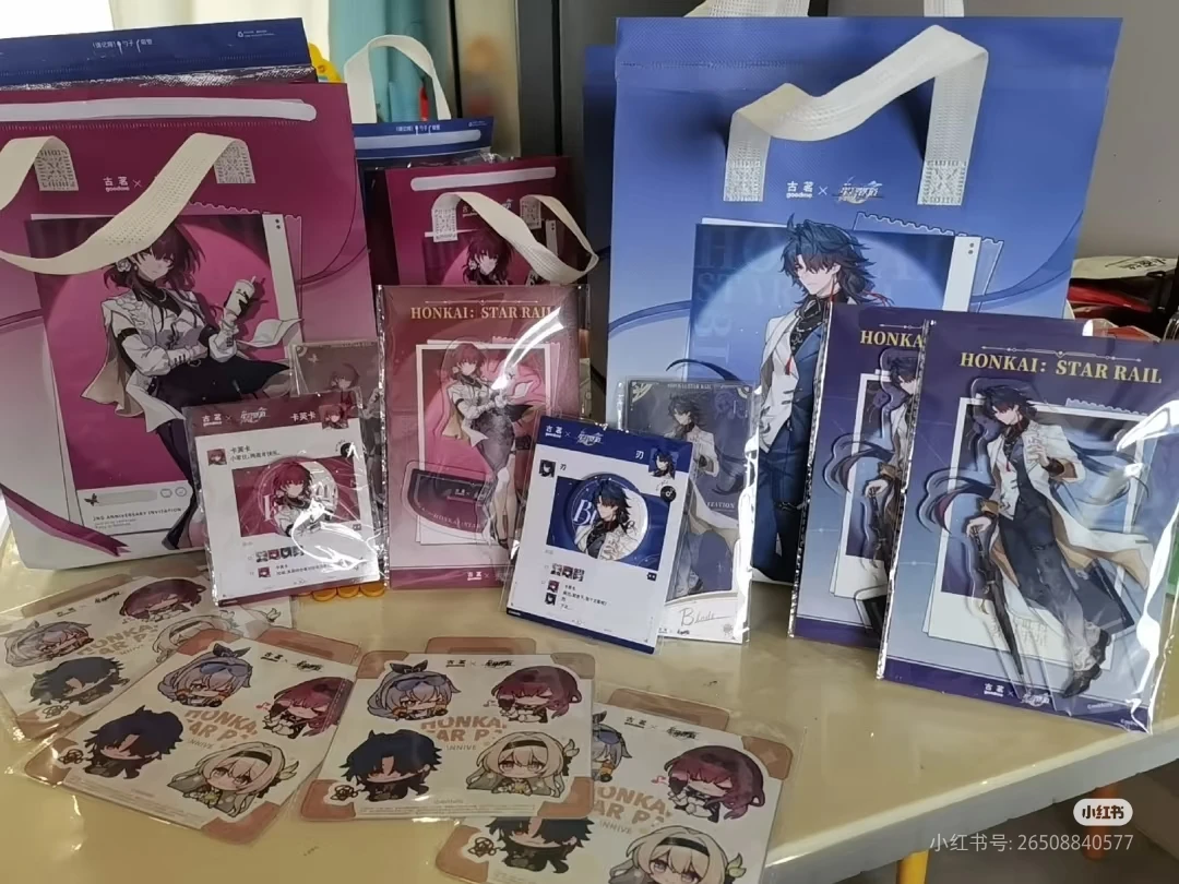In Stock Honkai: Star Rail X Goodme Official Collaboration Kafka Blade Acrylic Stand Badge Card Plastic Cup Thermal Bag Sticker