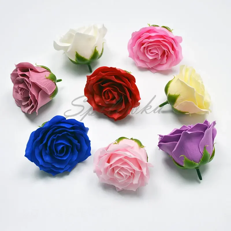Spilewka 6-Layer Dia7cm Quality Roses Flowers Heads Artificial Flower Wedding Valentine's Day Gift Home Decoration Flowers 25Pcs