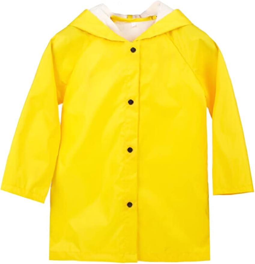 Kids Rain Jacket - Waterproof Boys Girls Raincoat Yellow Breathable Hooded Rain Coat for Girls Boys Toddler - Image 4