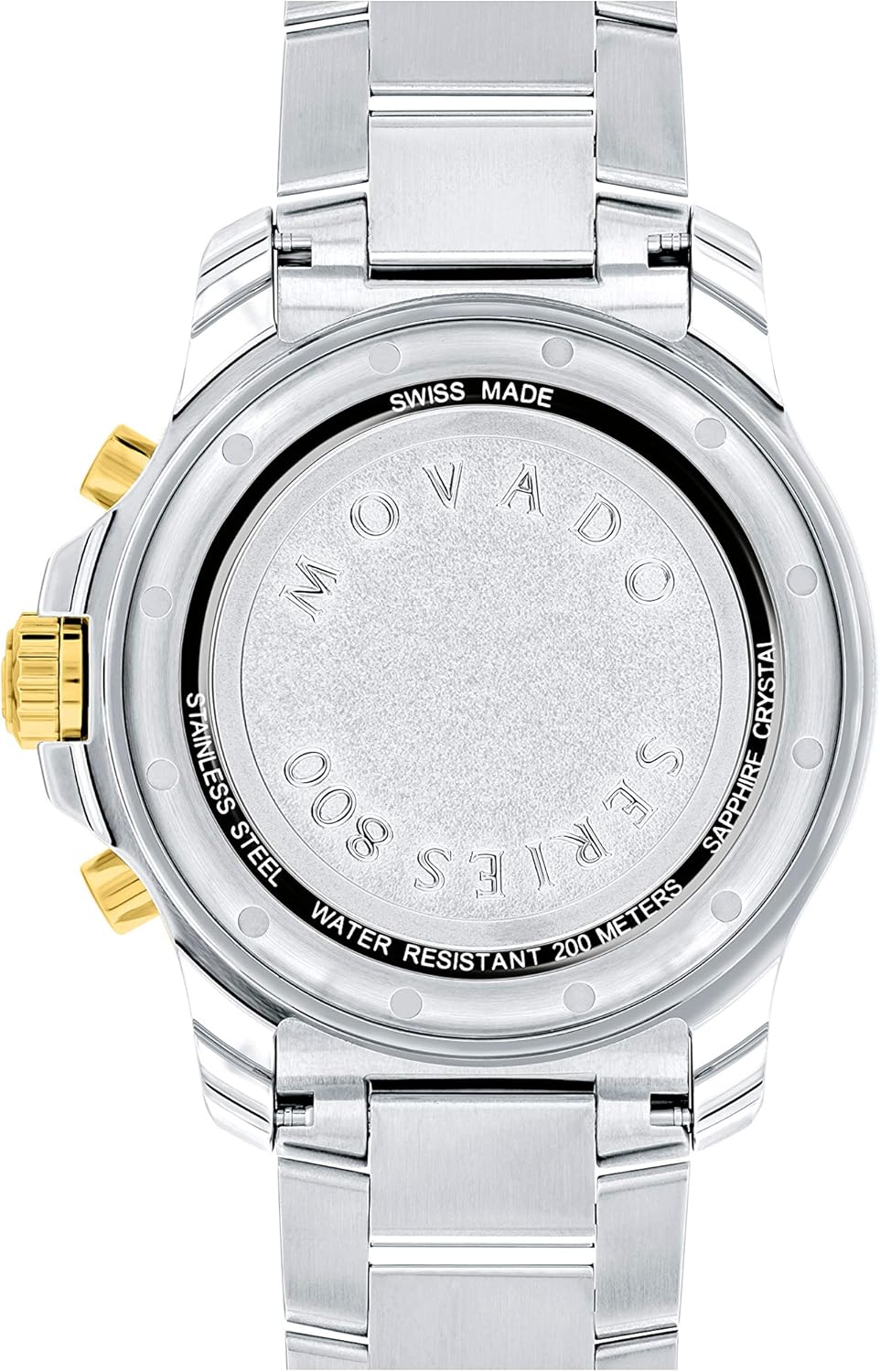 Movado Series 800 Men's Watch - Swiss Quartz Chronograph Movement, Stainless Steel Link Bracelet - 20 ATM Water Resistance - Luxury Fashion Timepiece for Him - 42mm - Image 4