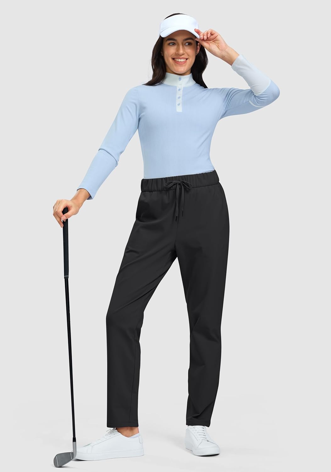 G Gradual Fleece Lined Pants Women 27.5"/29" Golf Pants 3 Pockets Water Resistant Warm Sweatpants for Cold Weather - Image 6