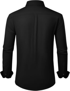 Alimens & Gentle Men’s Dress Shirts Wrinkle Free Stretch Solid Long Sleeve Button Down Shirt Wedding Dating