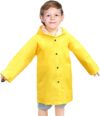 Kids Rain Jacket - Waterproof Boys Girls Raincoat Yellow Breathable Hooded Rain Coat for Girls Boys Toddler