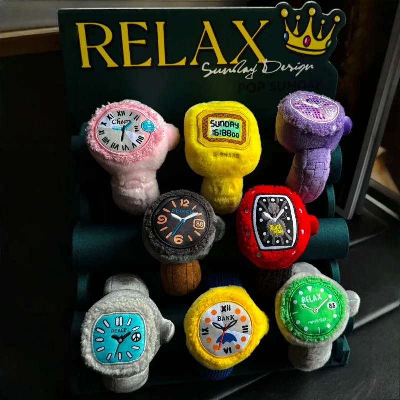 In Stock Pop Sunday Plush Relax Watch Series Blind Box Fashion Decorations Birthday Gift Kawaii Wear Fashion Jewelry Toys