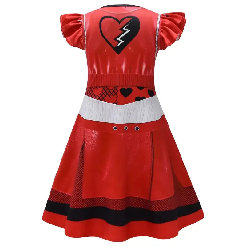 111 www The kids movie Descendantsing Cosplay clothing Holiday Halloween red and chloe Birthday Party Dress Baby Girl