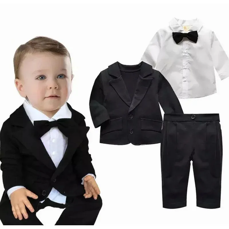 ♥ 2025 New clothing Romper Gentleman boys toddler clothes suits t shirt pants baby sets ★☆ly99