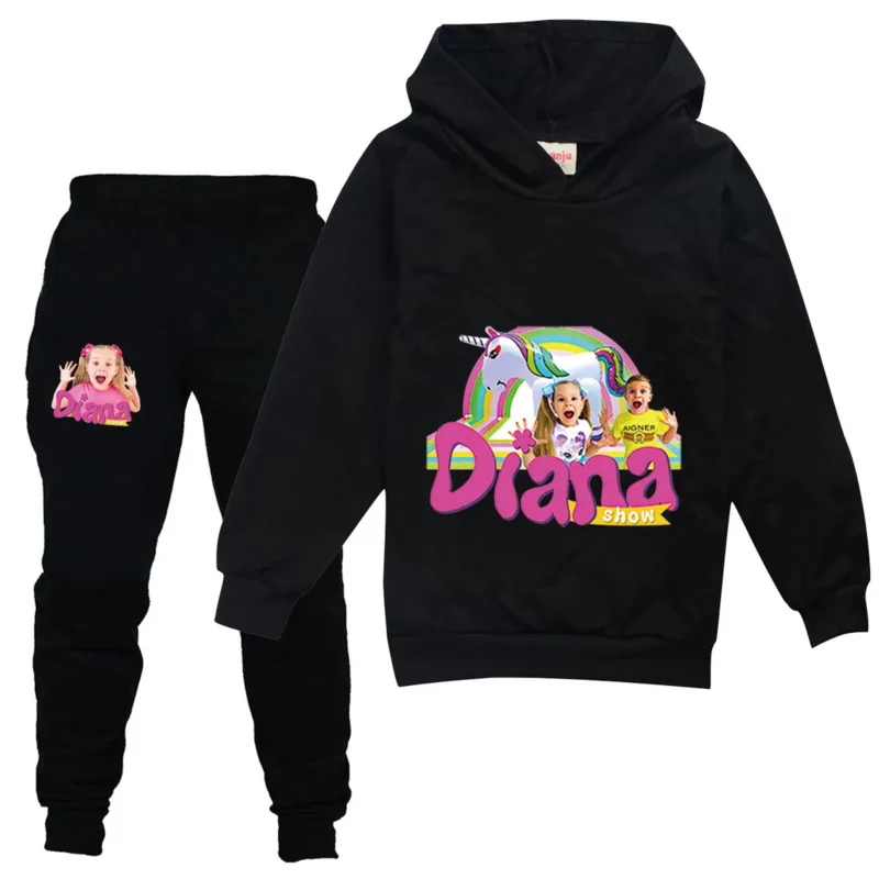 AIAI 2025Diana and Roma Show Clothes Kids Autumn Clothing Baby Girls Cartoon Hoodies Pants Sets Toddler Boys Casual Tracksuit